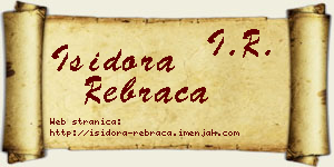 Isidora Rebrača vizit kartica